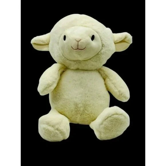 Kellytoy White Lamb Rattle Plush Crinkle Ears Cream Stuffed Animal Easter 11” - Picture 2 of 10